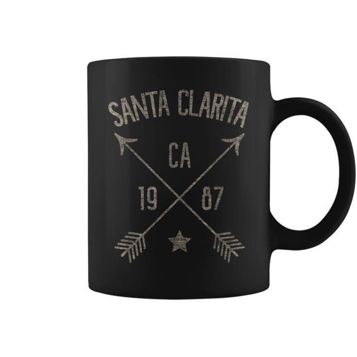Santa Clarita Ca Vintage Distressed Style Home City Coffee Mug