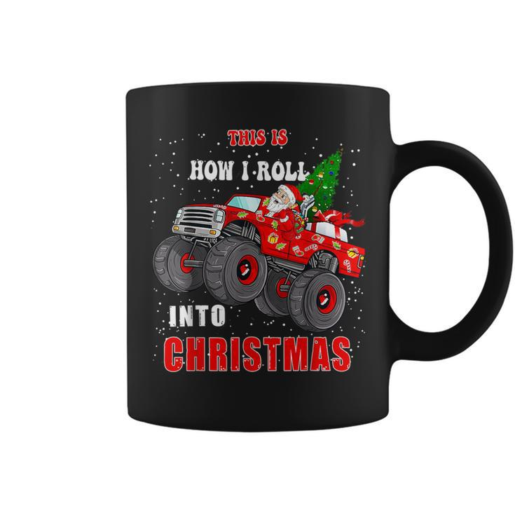 Santa Claus Monster Truck Boys Christmas Xmas Coffee Mug