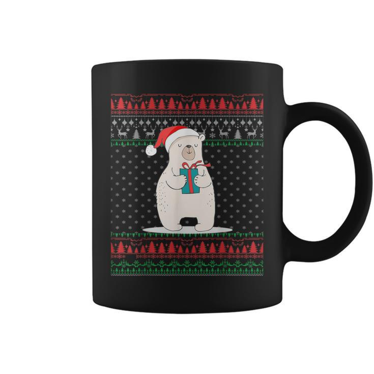 Santa Polar Bear Ugly Christmas Sweater Family Matching Coffee Mug
