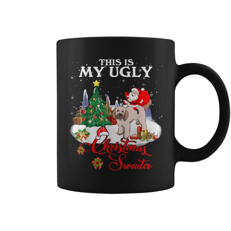Santa Riding Cockapoo This Is My Ugly Christmas Sweater Coffee Mug