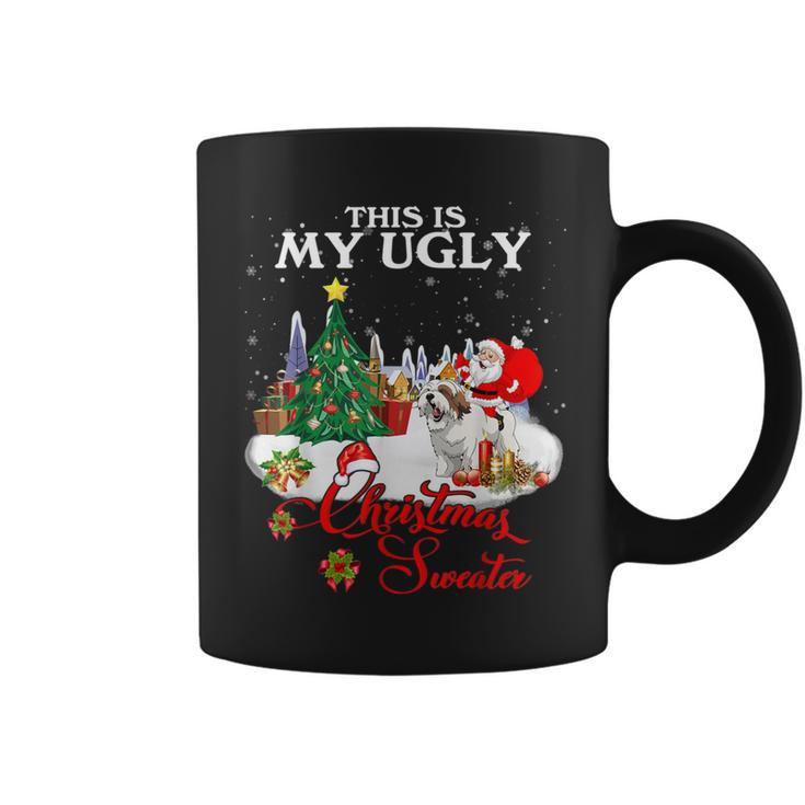 Santa Riding Shih Tzu This Is My Ugly Christmas Sweater Coffee Mug