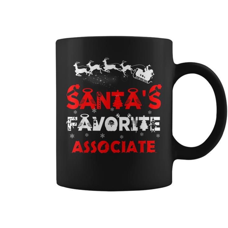 Santas Favorite Associate Funny Job Xmas Gifts  Coffee Mug