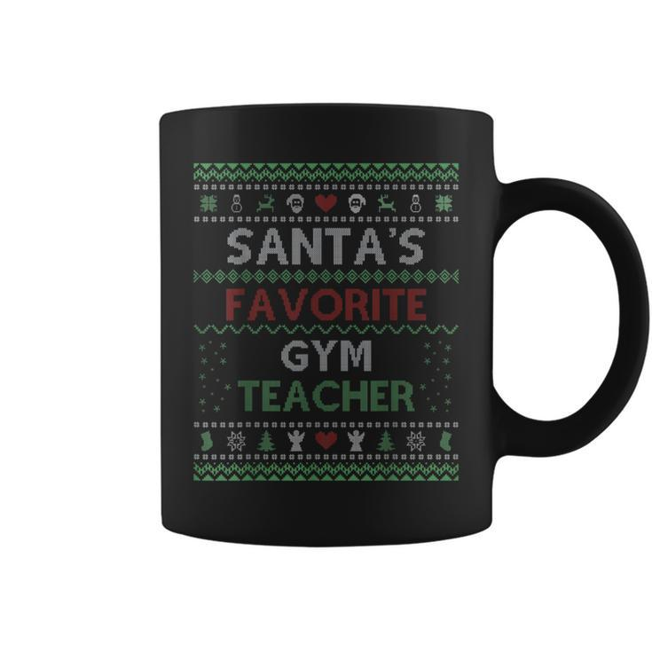Santa's Favorite Gym Teacher Ugly Sweater Christmas Coffee Mug