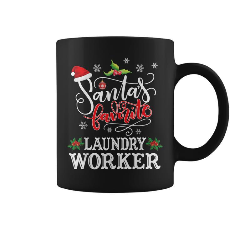 Santa's Favorite Laundry Worker Christmas Party Xmas Coffee Mug