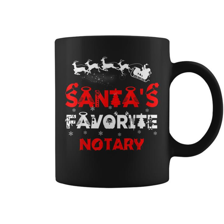 Santas Favorite Notary Funny Job Xmas Gifts  Coffee Mug