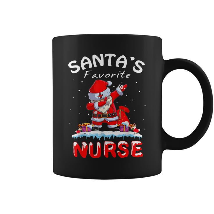 Santa's Favorite Nurse Christmas Dabbing Santa Coffee Mug