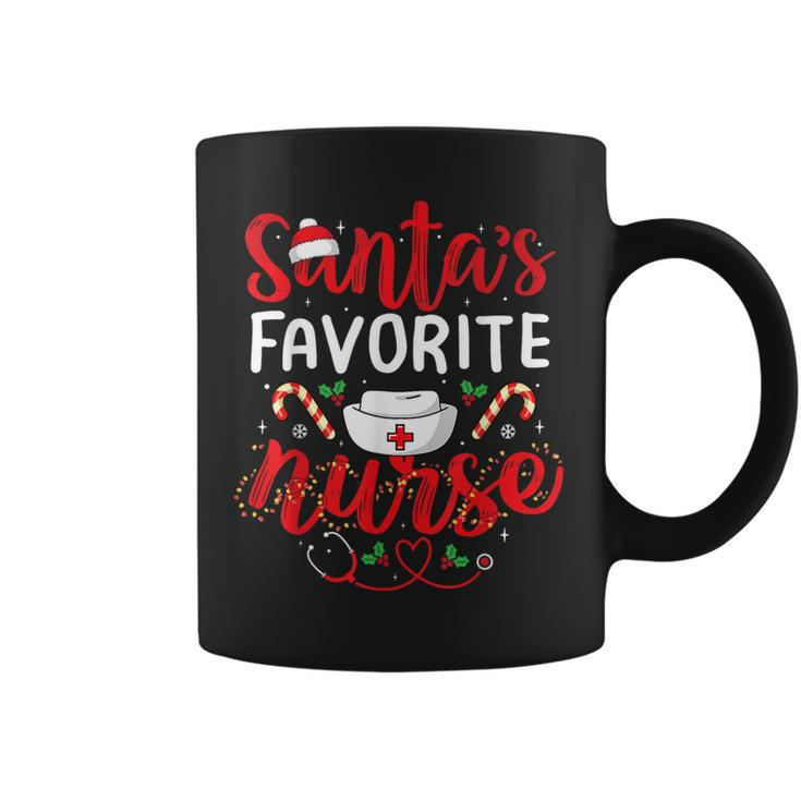 Santas Favorite Nurse Christmas Xmas Rn Cna Nursing Coffee Mug