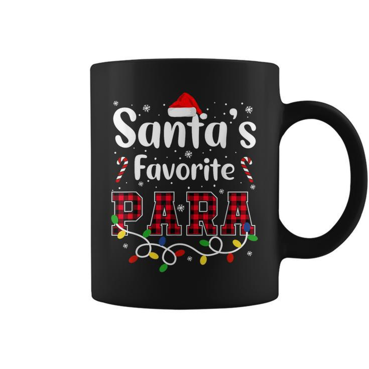 Santa's Favorite Para Christmas Paraprofessional Santa Hat Coffee Mug