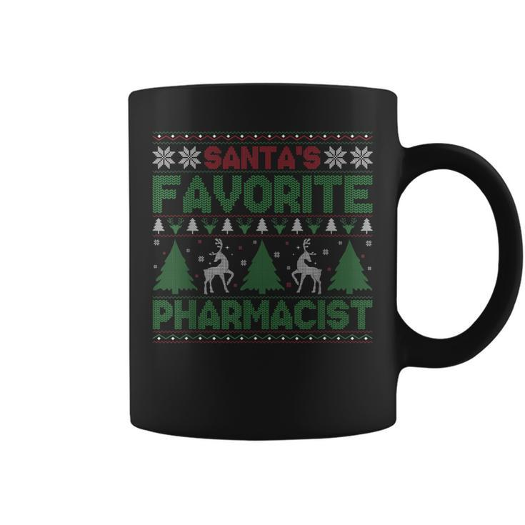 Santa's Favorite Pharmacist Ugly Christmas Sweater Coffee Mug