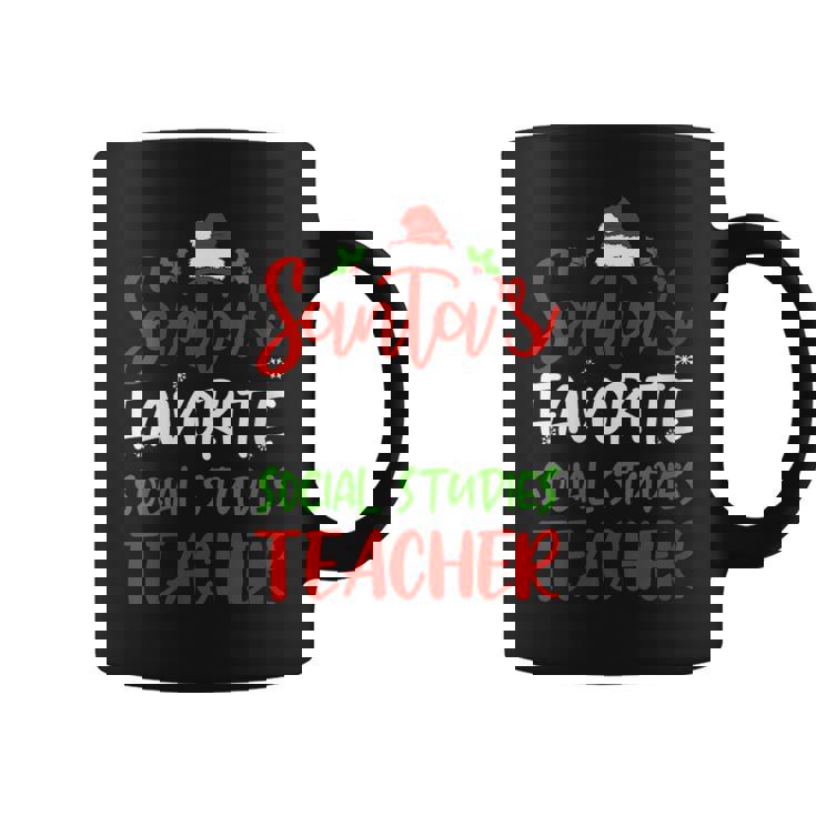 Santas Favorite Social Studies Teacher Funny Christmas Gifts For Teacher Funny Gifts Coffee Mug