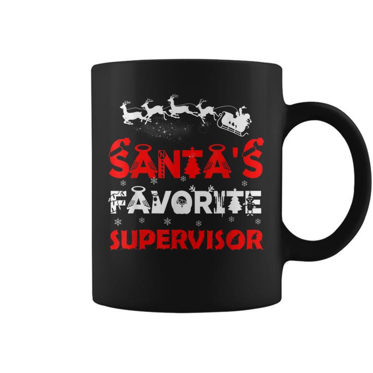 Santas Favorite Supervisor Funny Job Xmas Gifts  Coffee Mug