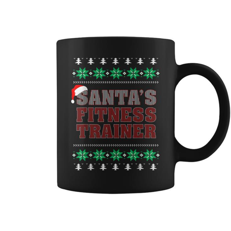 Santa's Fitness Trainer -Ugly Christmas Sweater Coffee Mug