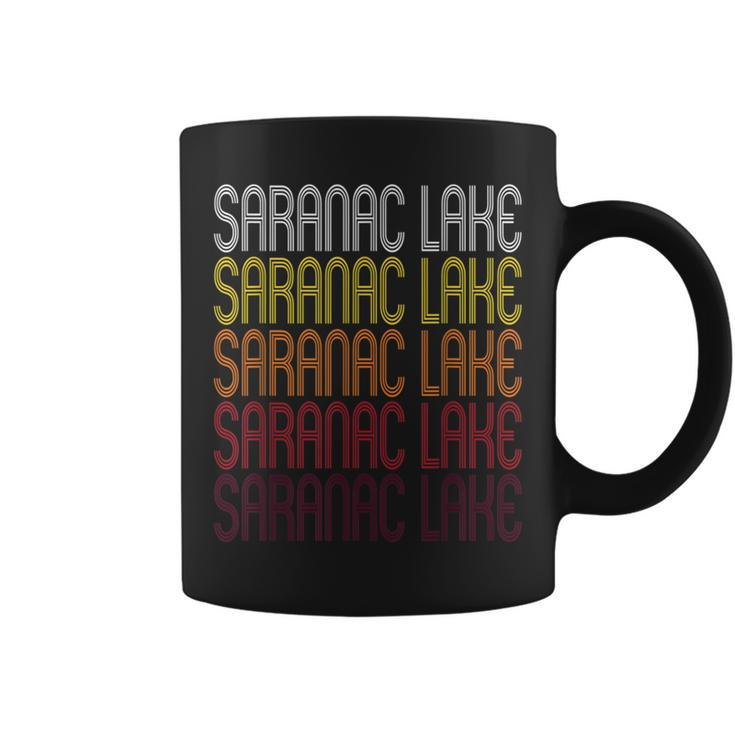 Saranac Lake Ny Vintage Style New York Coffee Mug
