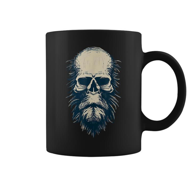 Sasquatch Skull Minimalist Bigfoot Horror Skull Sasquatch Coffee Mug