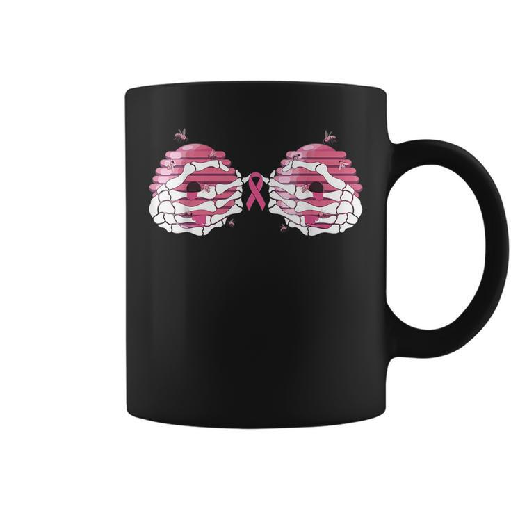 Save The Boo Bees Vintage Breast Cancer Awareness Halloween Breast Cancer Awareness Funny Gifts Coffee Mug