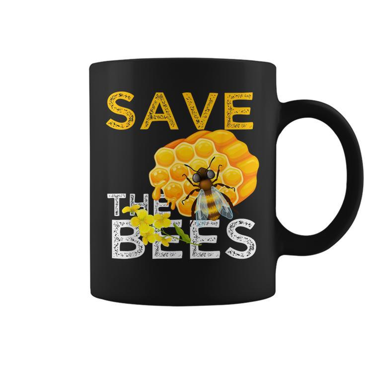 Savethe Bees Keeper Climatechange Flowers And Bees Themes Coffee Mug
