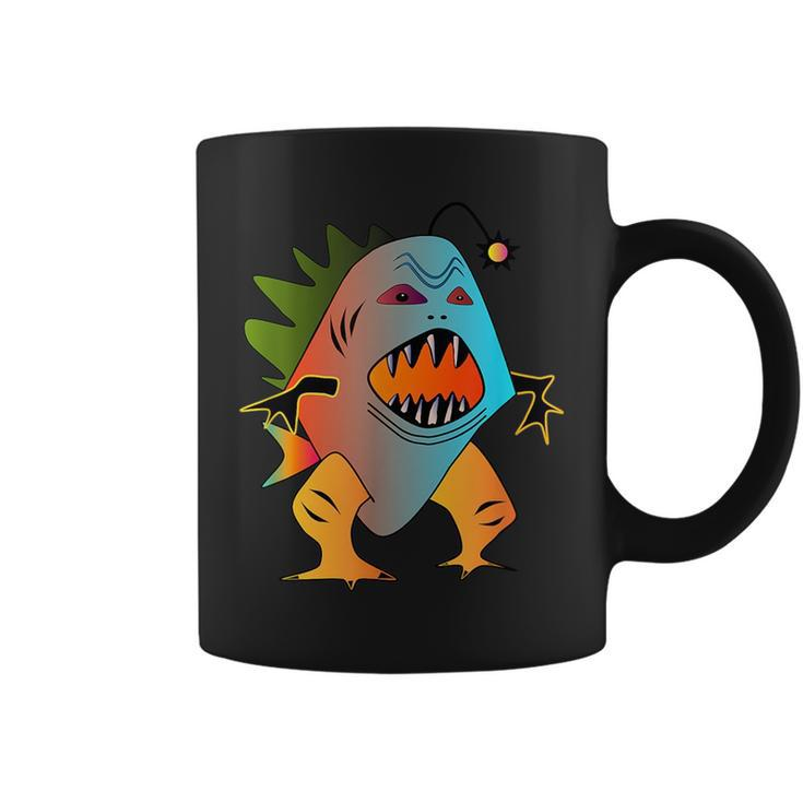 Scary Colorful Fish Sea Monster Creature Graphic  Coffee Mug