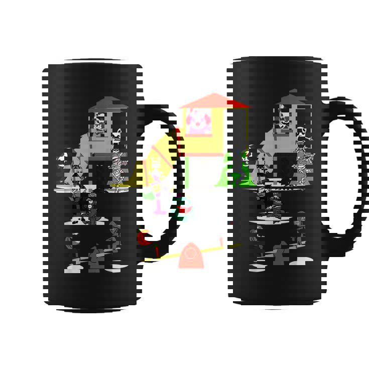 Scary Playground Halloween Horror Movie Kids Zombie Costume Halloween Coffee Mug