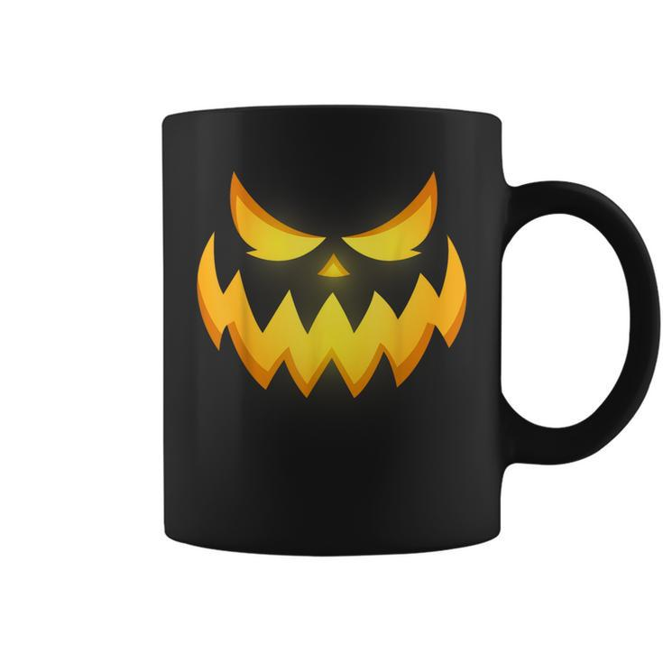 Scary Spooky Jack O Lantern Face Pumpkin Halloween Boys Coffee Mug