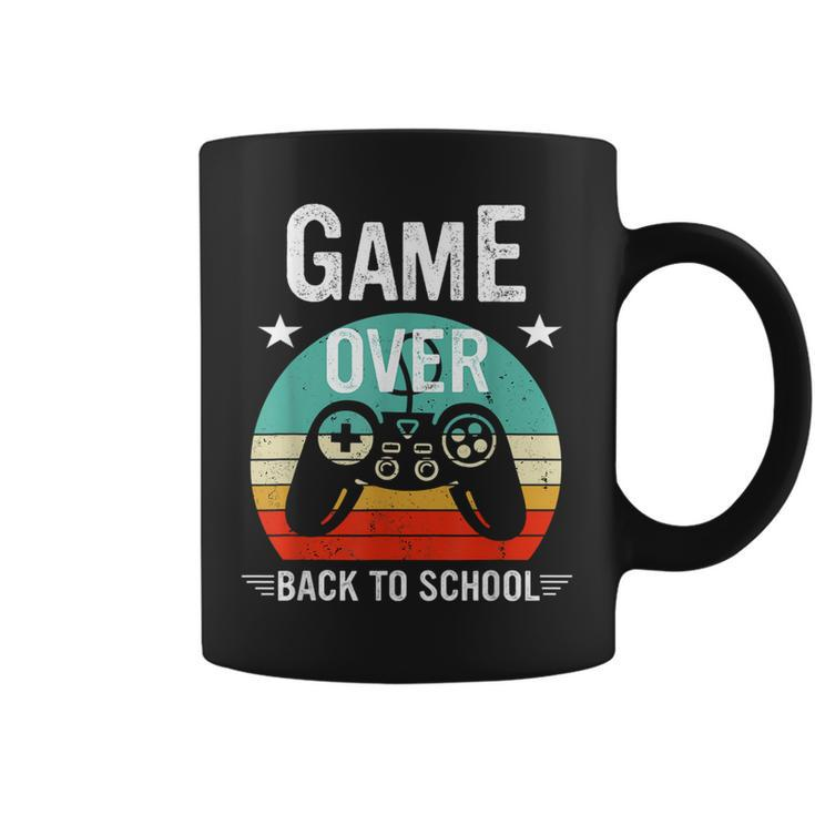 Back To School Game Over First Day Of School Gamer Coffee Mug