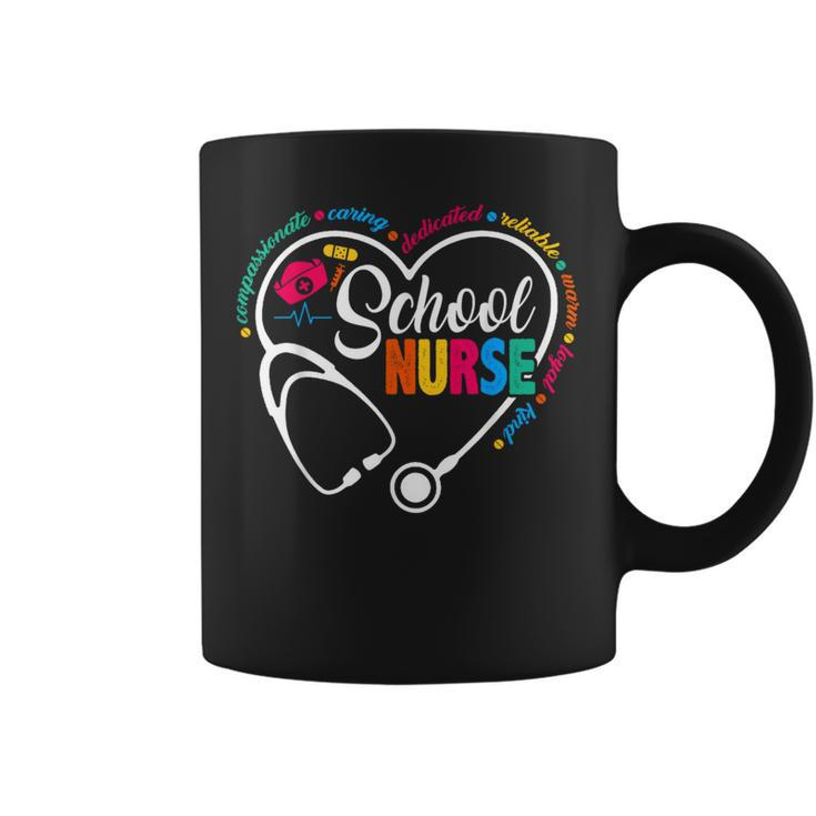 School Nurse Vintage Love Heart Nurse Life Coffee Mug