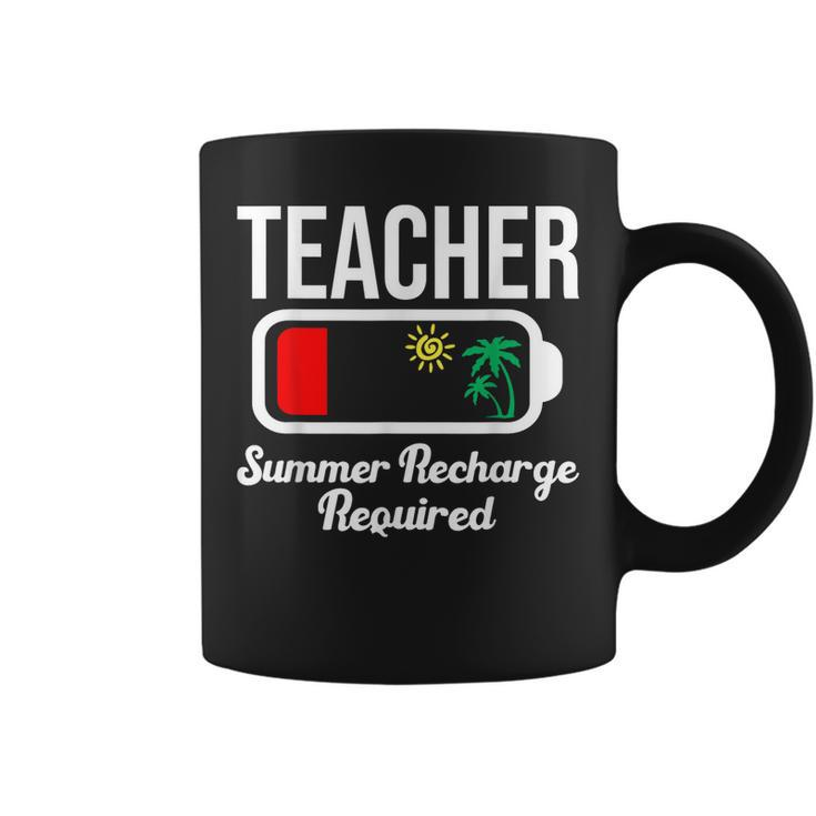 School Teacher Summer Recharge Required | Summer Break 2023 Coffee Mug