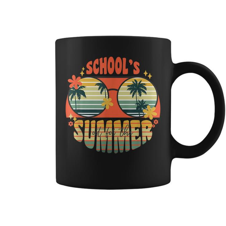 Schools Out For Summer Graduation Teacher Sunglasses Retro Coffee Mug