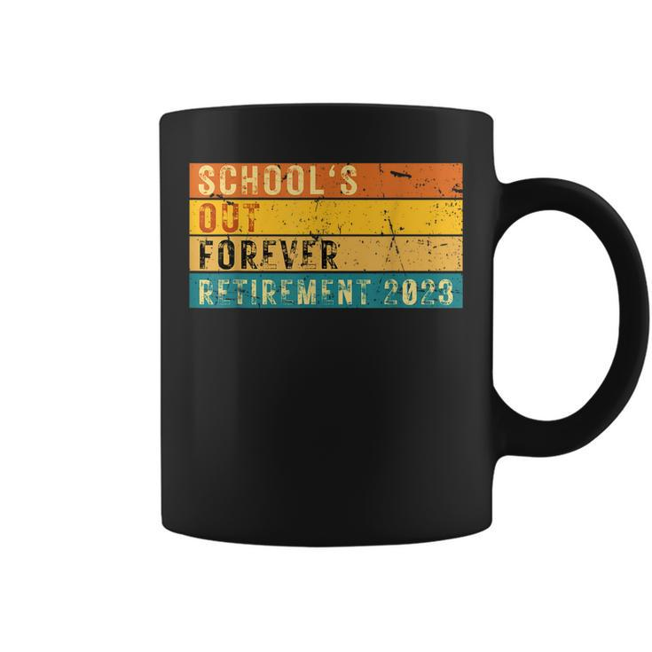 Schools Out Forever Retired Teacher Retirement 2023 Vintage  Coffee Mug