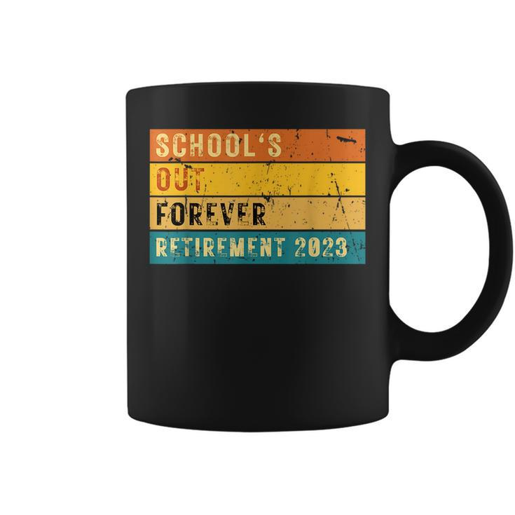 Schools Out Forever Retired Teacher Retirement 2023 Vintage  Coffee Mug