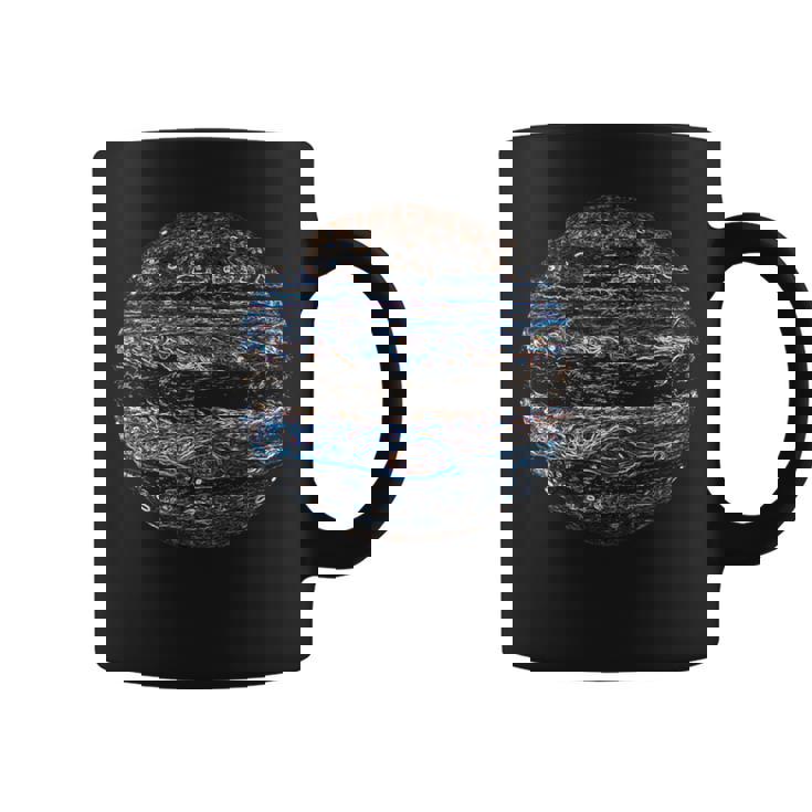 Sci-Fi Space Tourism Futuristic Neon Planet Jupiter Coffee Mug