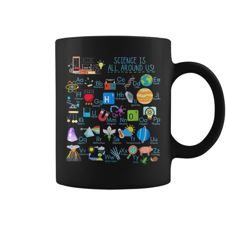 Science Is All Around Us Alphabet Abcs Physical Science Coffee Mug