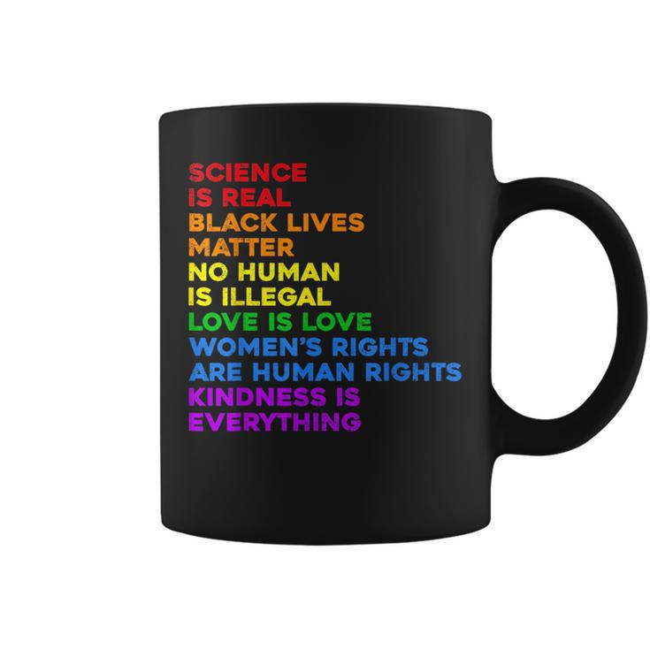 Science Is Real Love Is Love Womens Rights Gay Pride Lgbt Coffee Mug