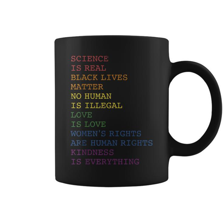 Science Love Kindness Rainbow Flag For Gay And Lesbian Pride Coffee Mug