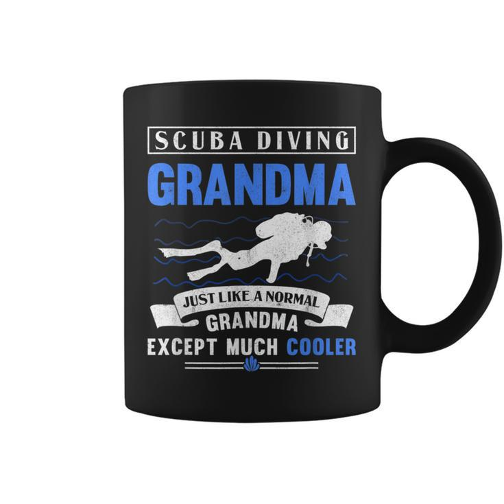 Scuba Diving Grandma Dive Grandmother Underwater Scuba Diver Coffee Mug