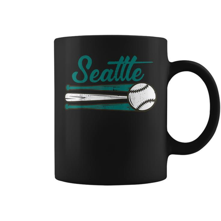 Seattle Baseball Vintage Distressed  Met At Gameday  Coffee Mug
