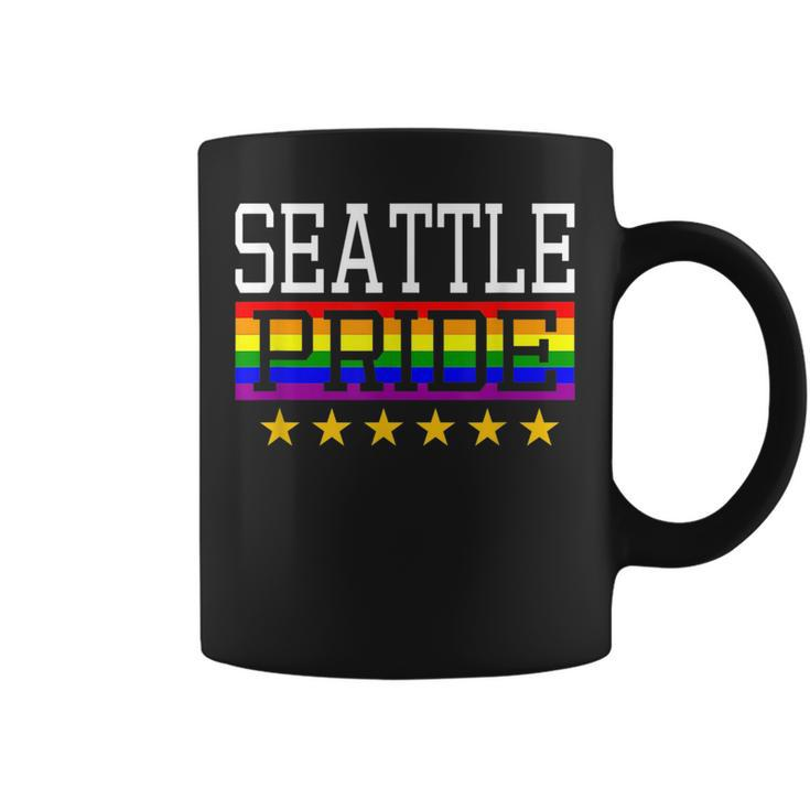Seattle Pride Gay Lesbian Queer Lgbt Rainbow Flag Washington  Coffee Mug