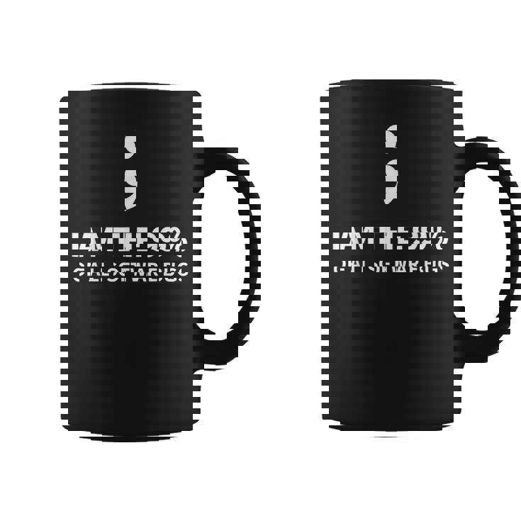 Semicolon Joke Programming Coding Debugging Coder Coffee Mug