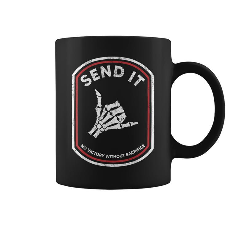 Send It No Victory Without Sacrifice Hand Bone Coffee Mug