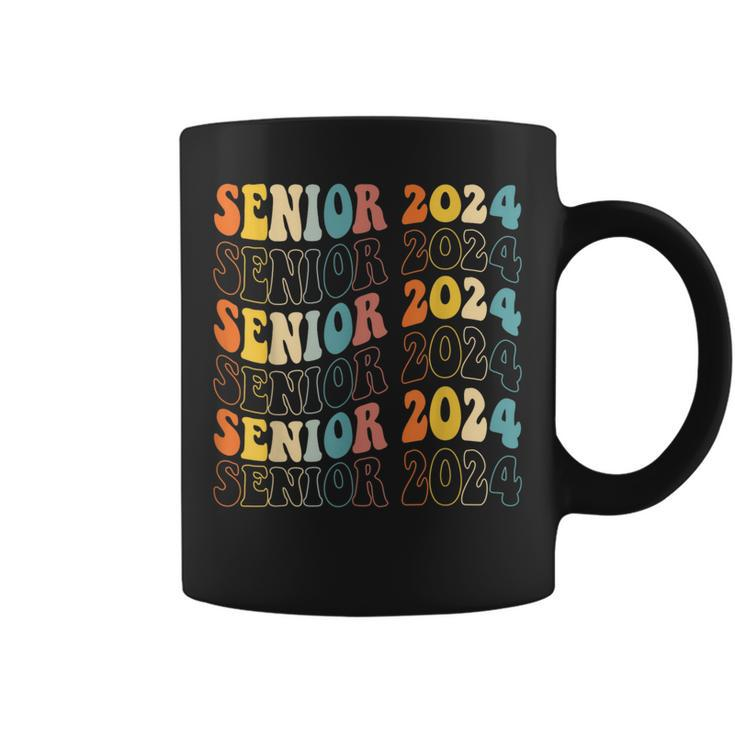 Senior 2024 Groovy Retro Class Of 2024 Graduation  Coffee Mug