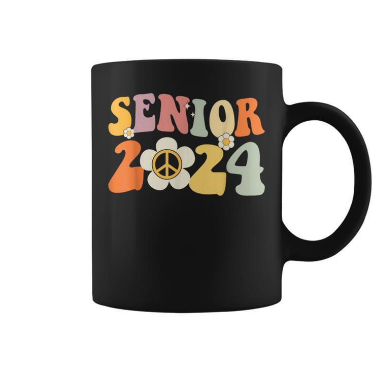 Senior 2024 Hippie Peace Love Seniors Back To School  Coffee Mug