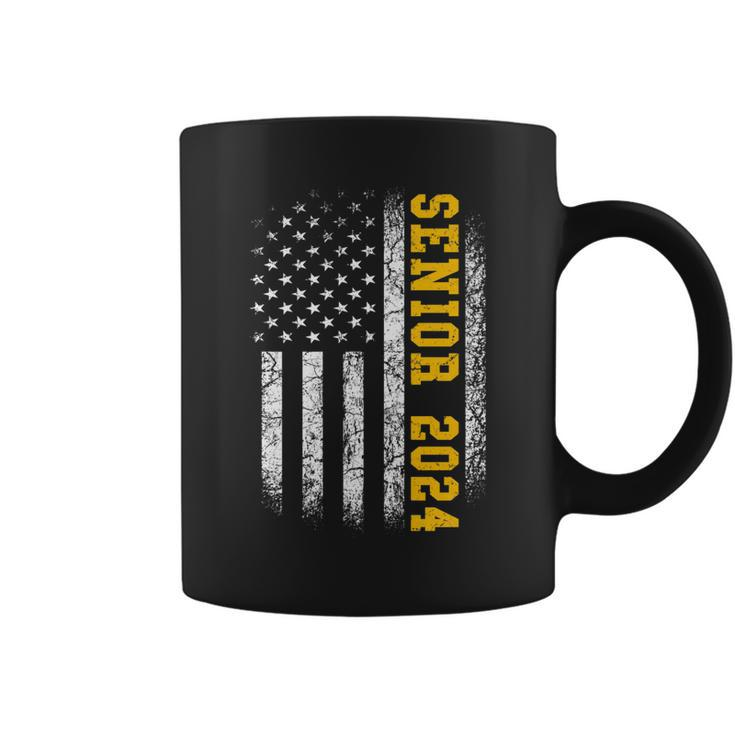 Senior 2024 | Class Of 2024 Graduation Seniors American Flag Coffee Mug