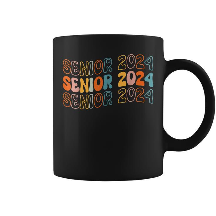 Senior 2024 Retro Groovy Class Of 2024 Graduation Coffee Mug