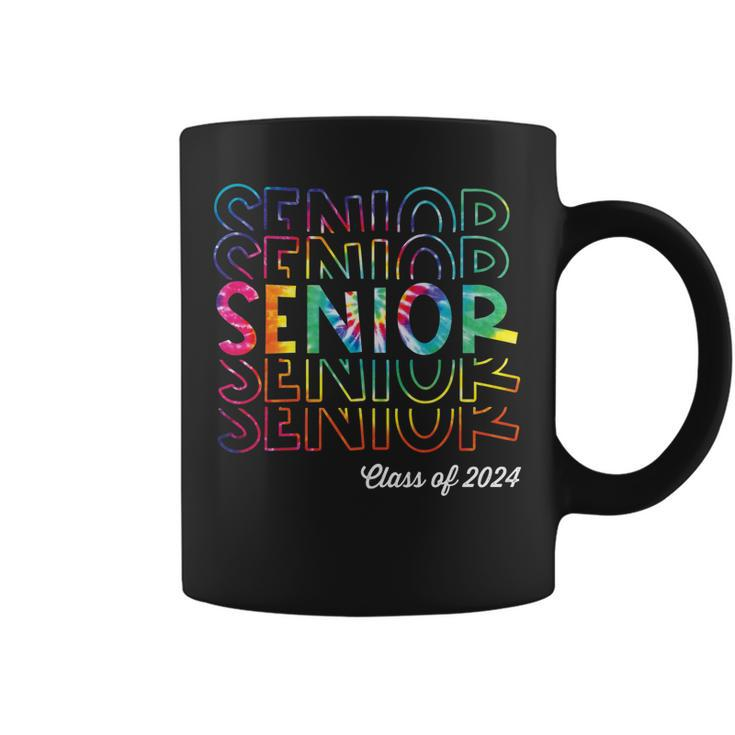 Senior 2024 Retro Tye Dye 2024 High School Graduate Class Coffee Mug