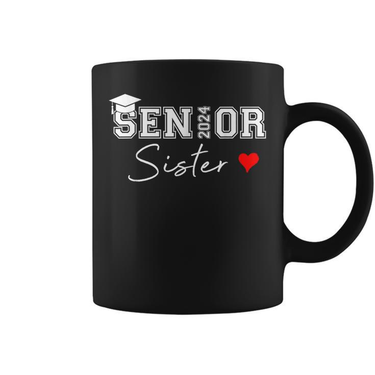 Senior 2024 Sister Graduate Cute Heart Class Of 2024  Coffee Mug