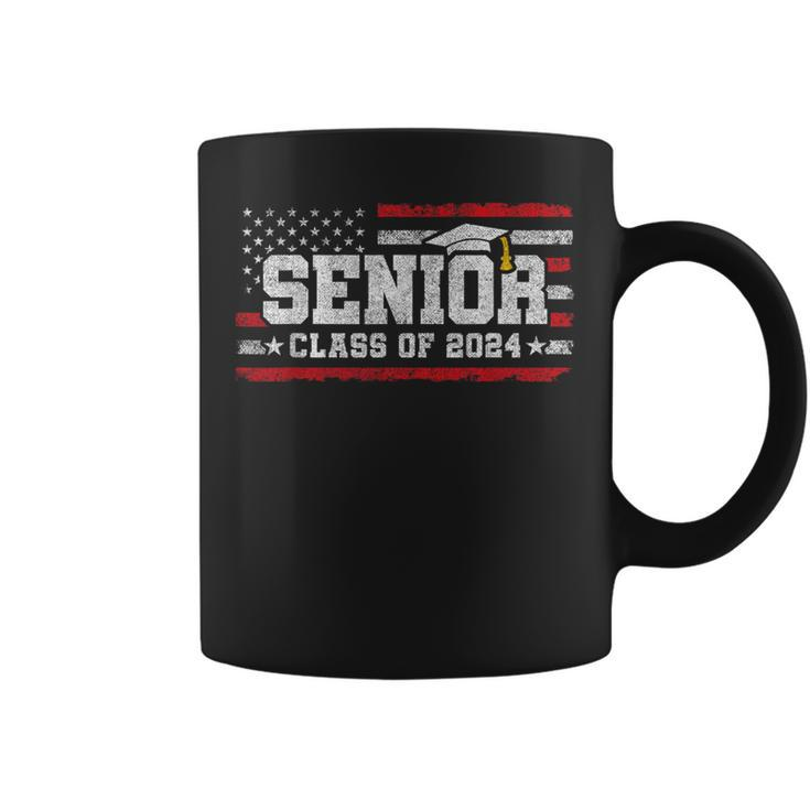 Senior Class 2024 Graduation American Flag Senior 2024 Coffee Mug