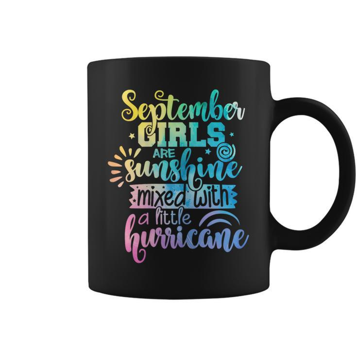 September Girls Birthday Tie Die Coffee Mug