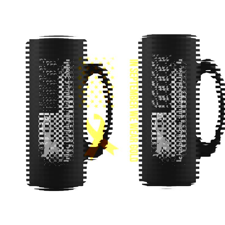In September We Wear Gold Childhood Cancer Awareness Coffee Mug