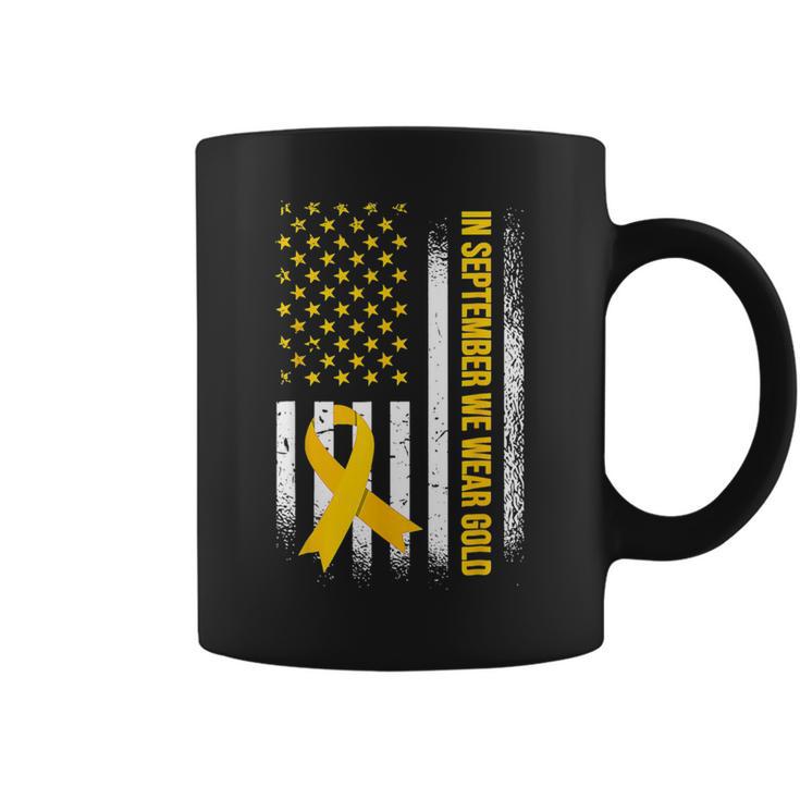 In September We Wear Gold Childhood Cancer Awareness Coffee Mug