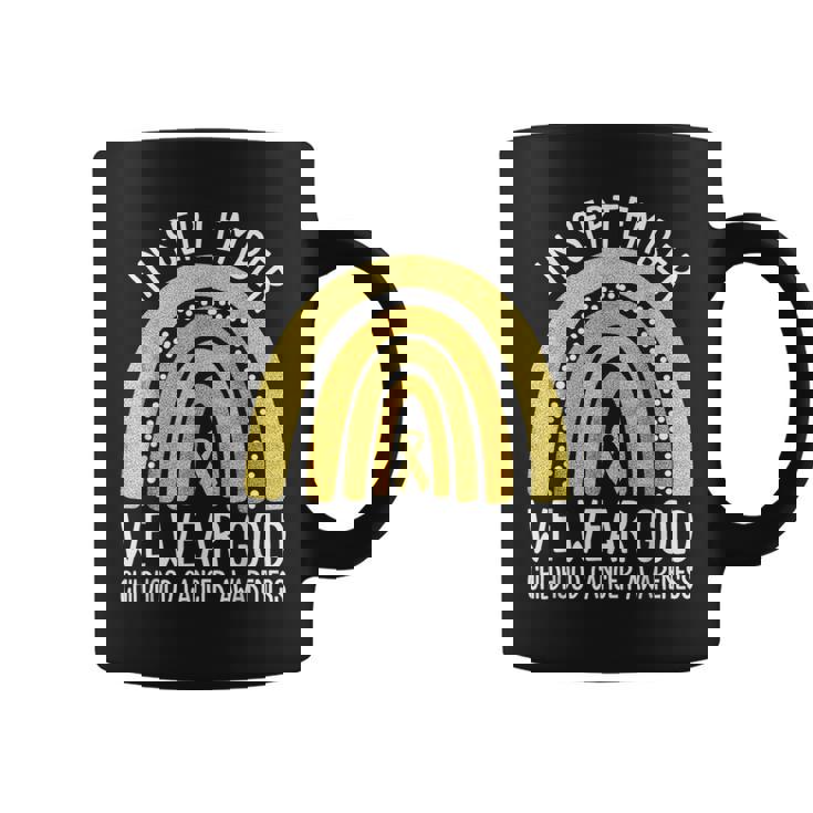 In September We Wear Gold Cool Childhood Cancer Awareness Coffee Mug