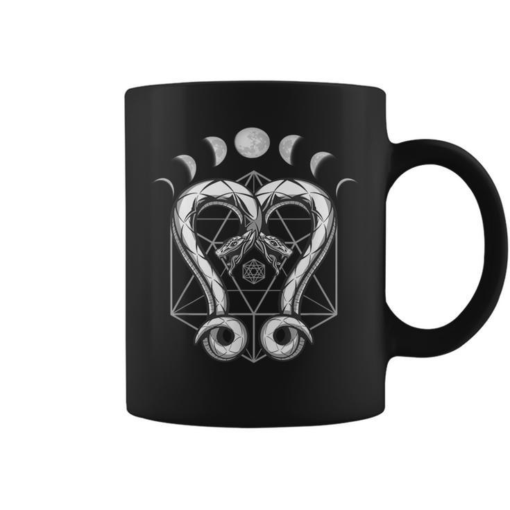 Serpent Moon Phase Astrology Snake Darkwave Mystic Tattoo Coffee Mug
